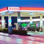 Esso Tankstelle in Merzig Hilbringen in der blauen Stunde