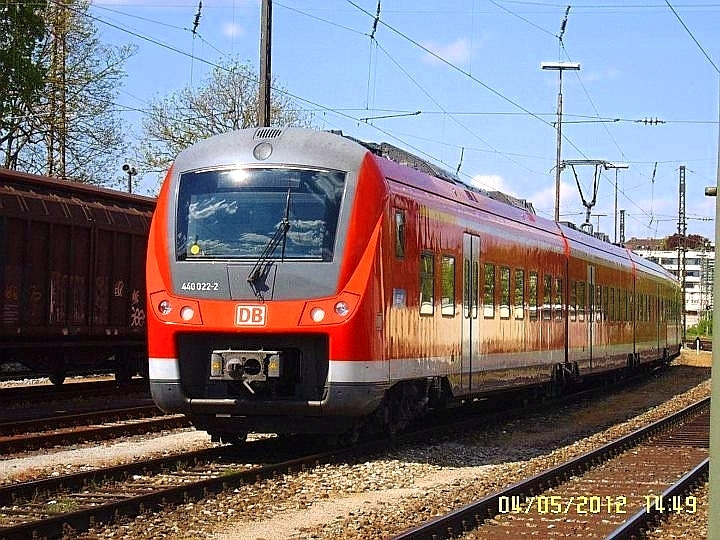ET 440 abgestellt in Augsburg Hbf