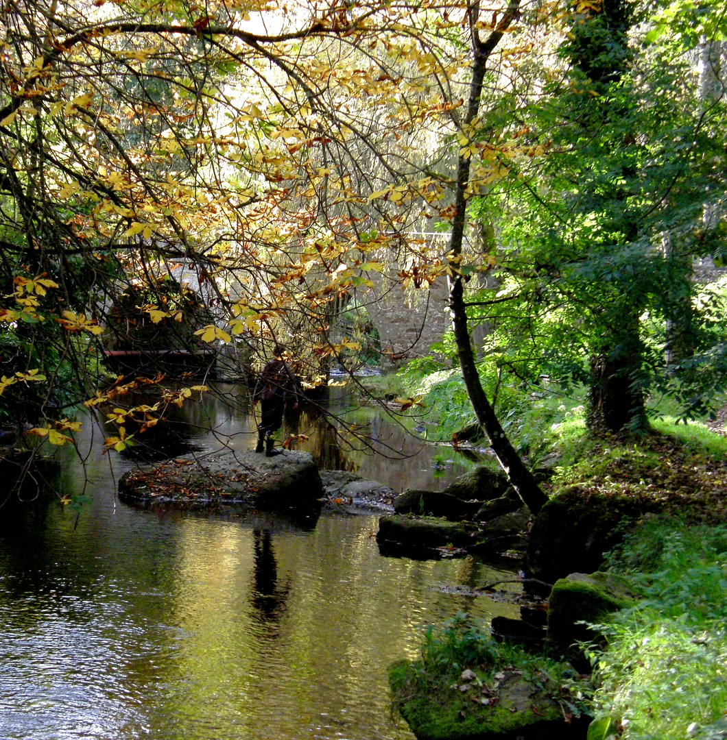 Et au milieu coule une rivière.