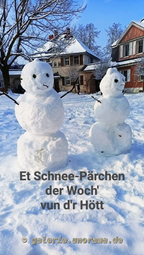 Et Schnee-Pärchen der Woch' vun d'r Hött