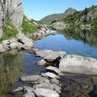 Etang de Milouga, au pied du Montvalier Nord, Couserans,Ariège,Pyrénées.