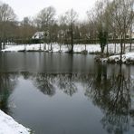 Etang Gelé à demi .