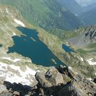 Etangs de La Montagnette et de Maille vus du Pic de Sauvegarde 2738m.