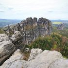 Etappe 4 - Blick auf das Schrammsteinmassiv