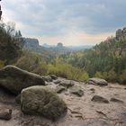 Etappe 4 - Blick auf die Schrammsteine und die sächsische Schweiz