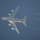 Etihad Airways Airbus A380 am 30.9.2015 im Teleskop