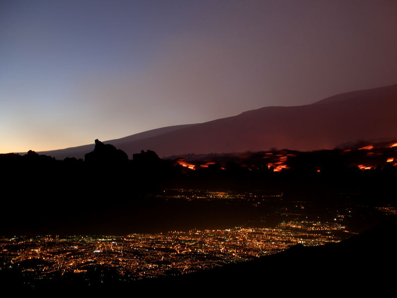 Etna - Tramonto di Notte