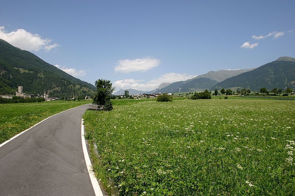 Etschradweg in Südtirol.