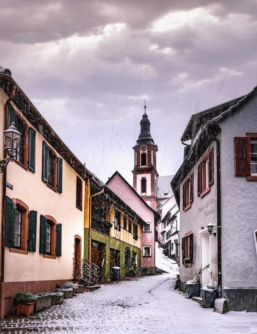 Ettenheim Kirchberg im Schneetreiben 