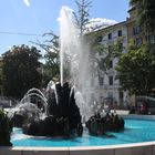 Etwas Abkühlung durch diesen Brunnen in Lugano