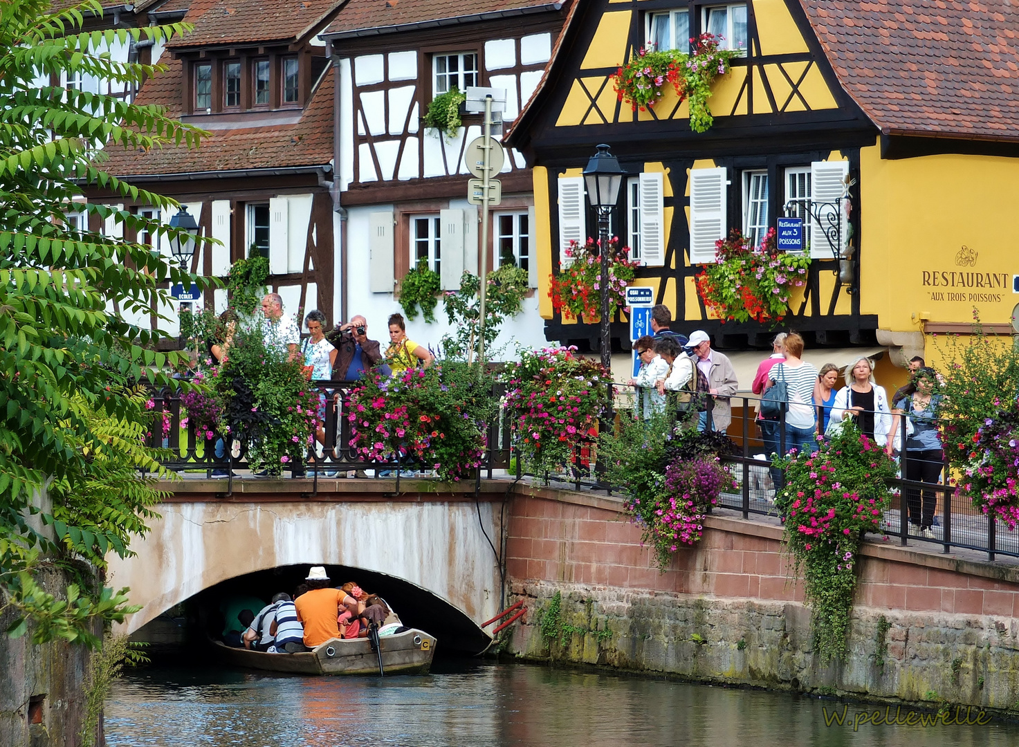 etwas niedrig ... die Rialto Brücke in Colmar