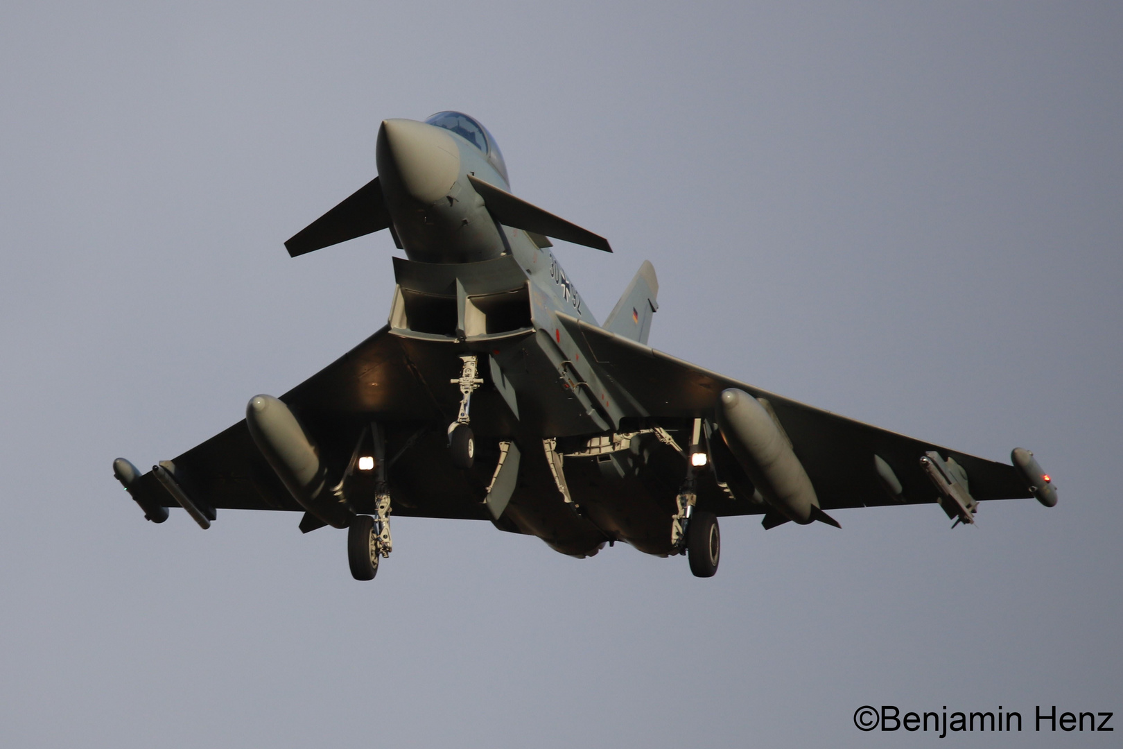 Eurofighter 30+92 landing at Wittmund Airbase (ETNT)