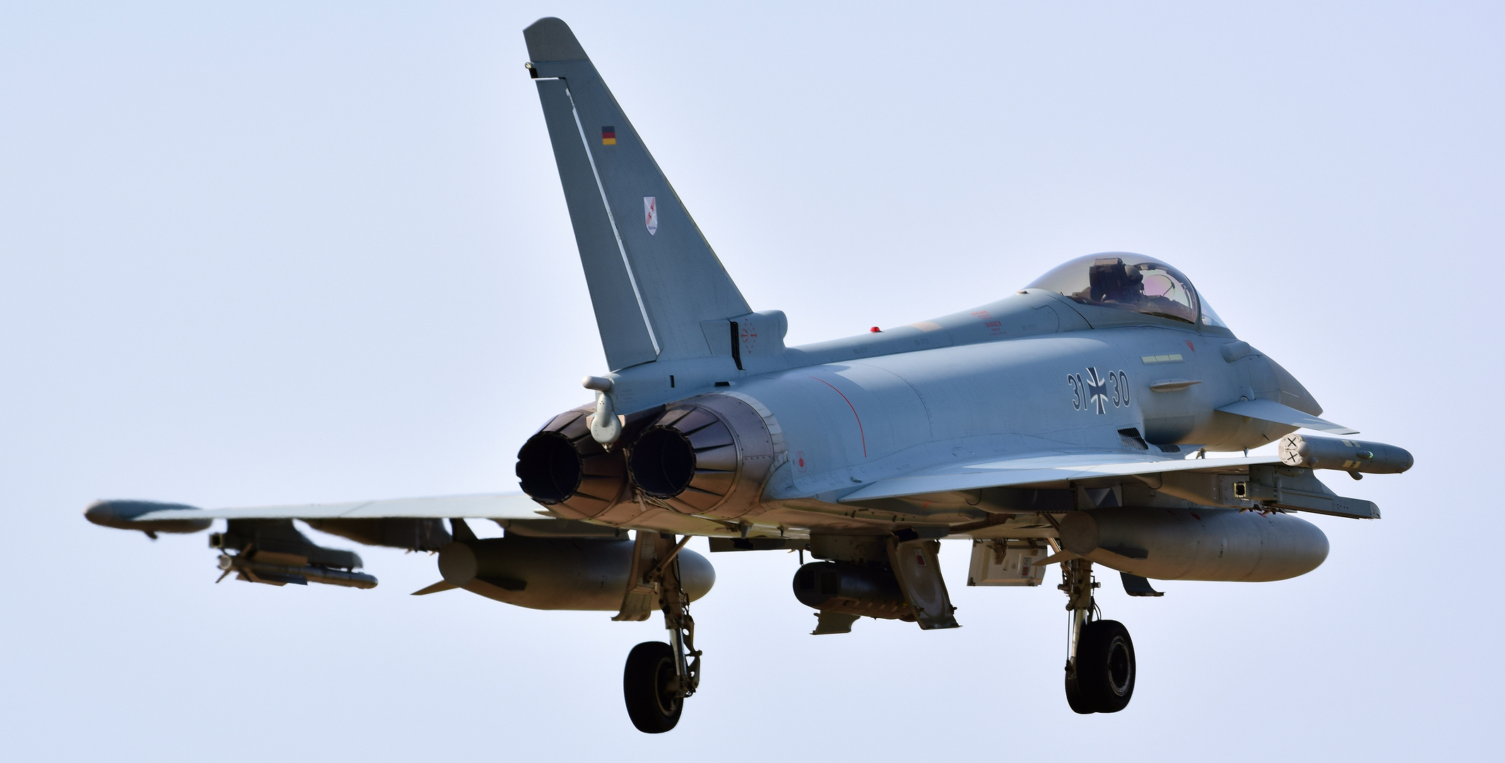 Eurofighter im Landeanflug auf Nörvenich