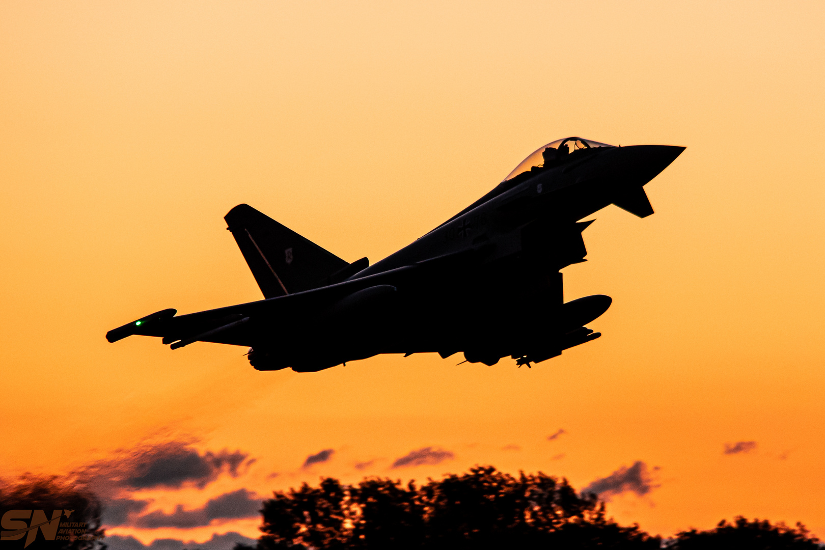 Eurofighter Start am Abend