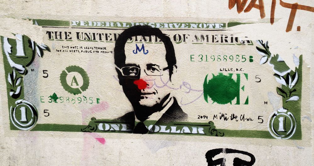 EUROPA WOHIN ? Hollande im Dollarmodus Grafitti Juli15