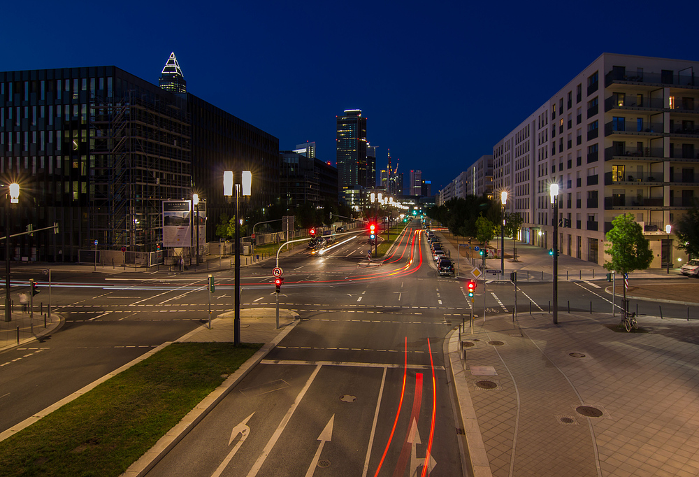 Europaallee in Frankfurt am 08.06.2013 um 22.35 Uhr