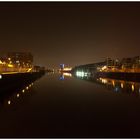 Europahafen Bremen bei Nacht