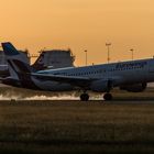 Eurowings flight landing at Airport Stuttgart