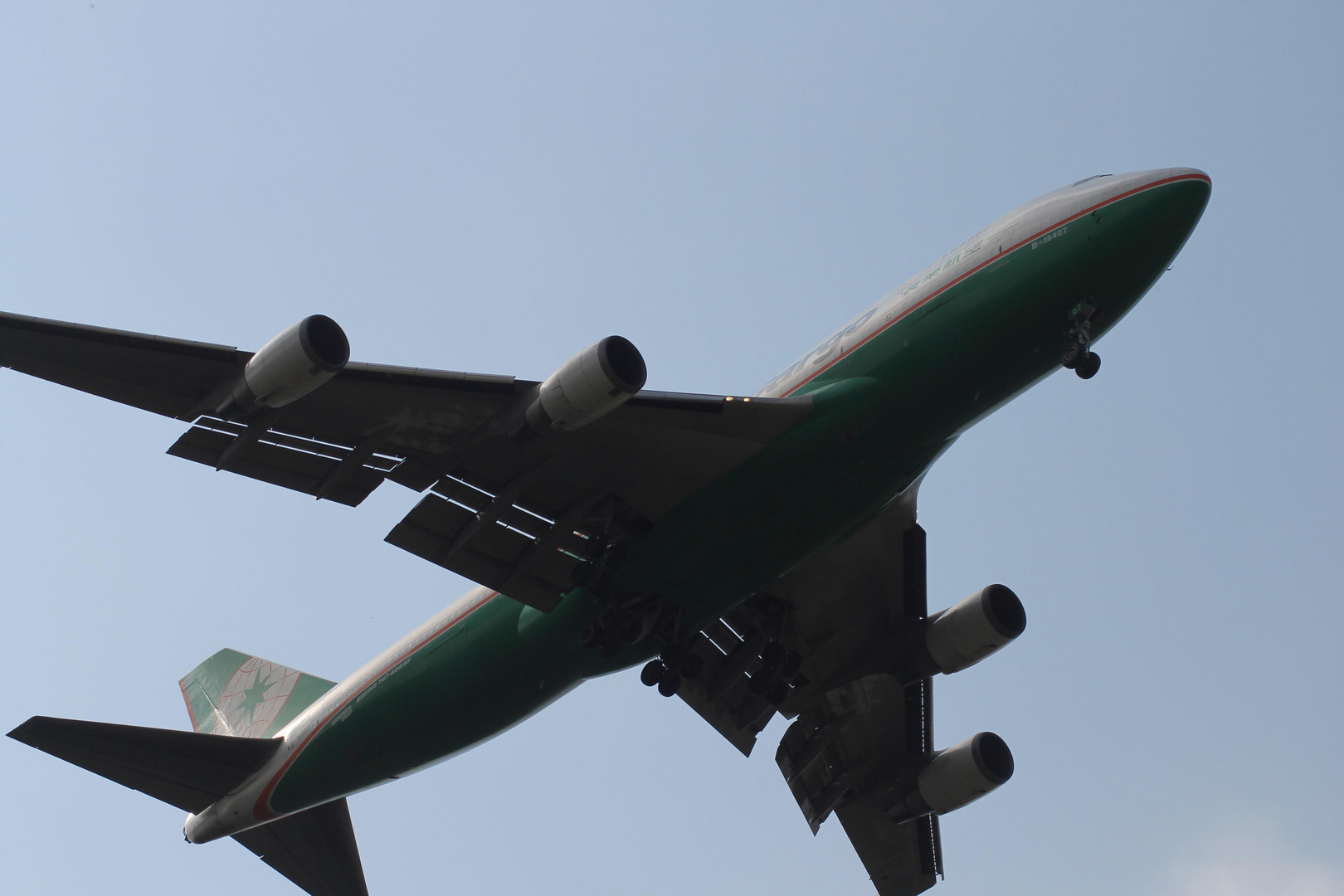 EVA Air Cargo Anflug auf Airport Frankfurt/Main