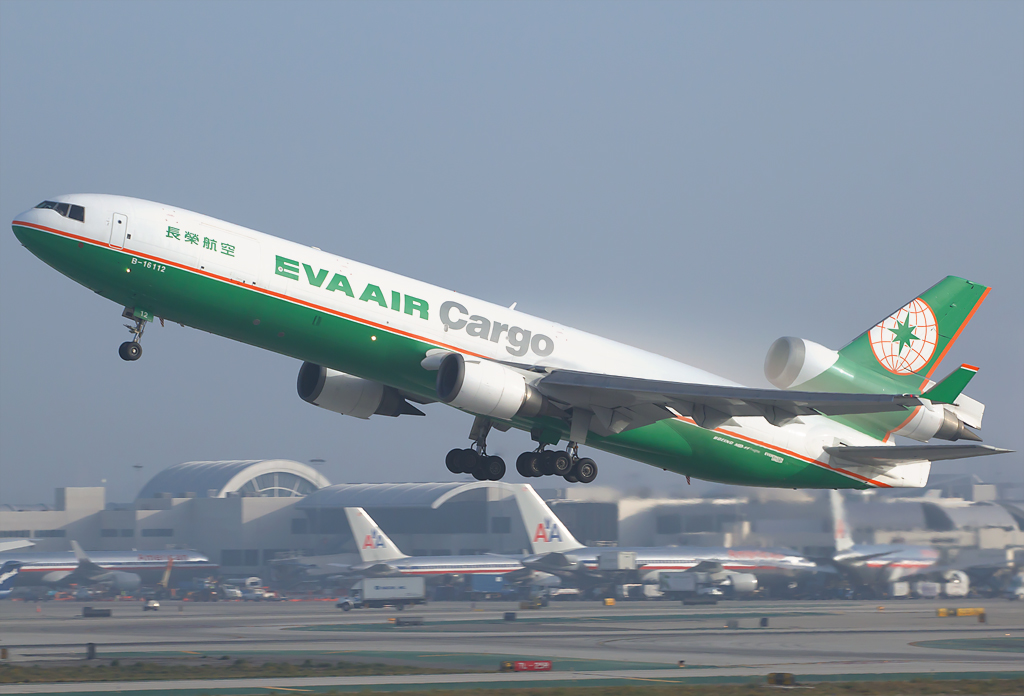 Eva Air Cargo MD11 Departure from L.A.