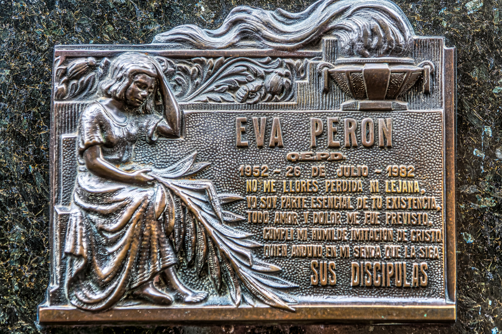 Eva Peron - Grabinschrift