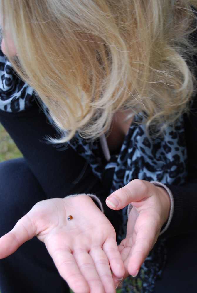 eva with a ladybug