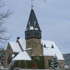 Evangelische Kirche Aumenau an der Lahn im Winter