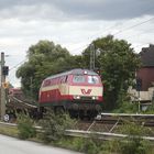 EVB - Lok (Eisenbahn- u. Verkehrsbetriebe GmbH. Bremervörde) mit Leerwaggons