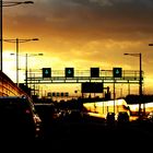 Evening above Berlin highways..