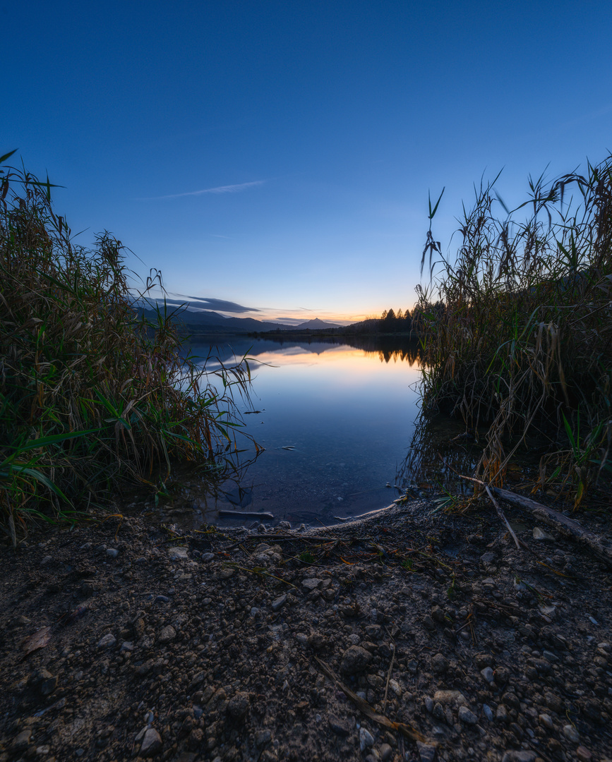 Evening at the lake shore