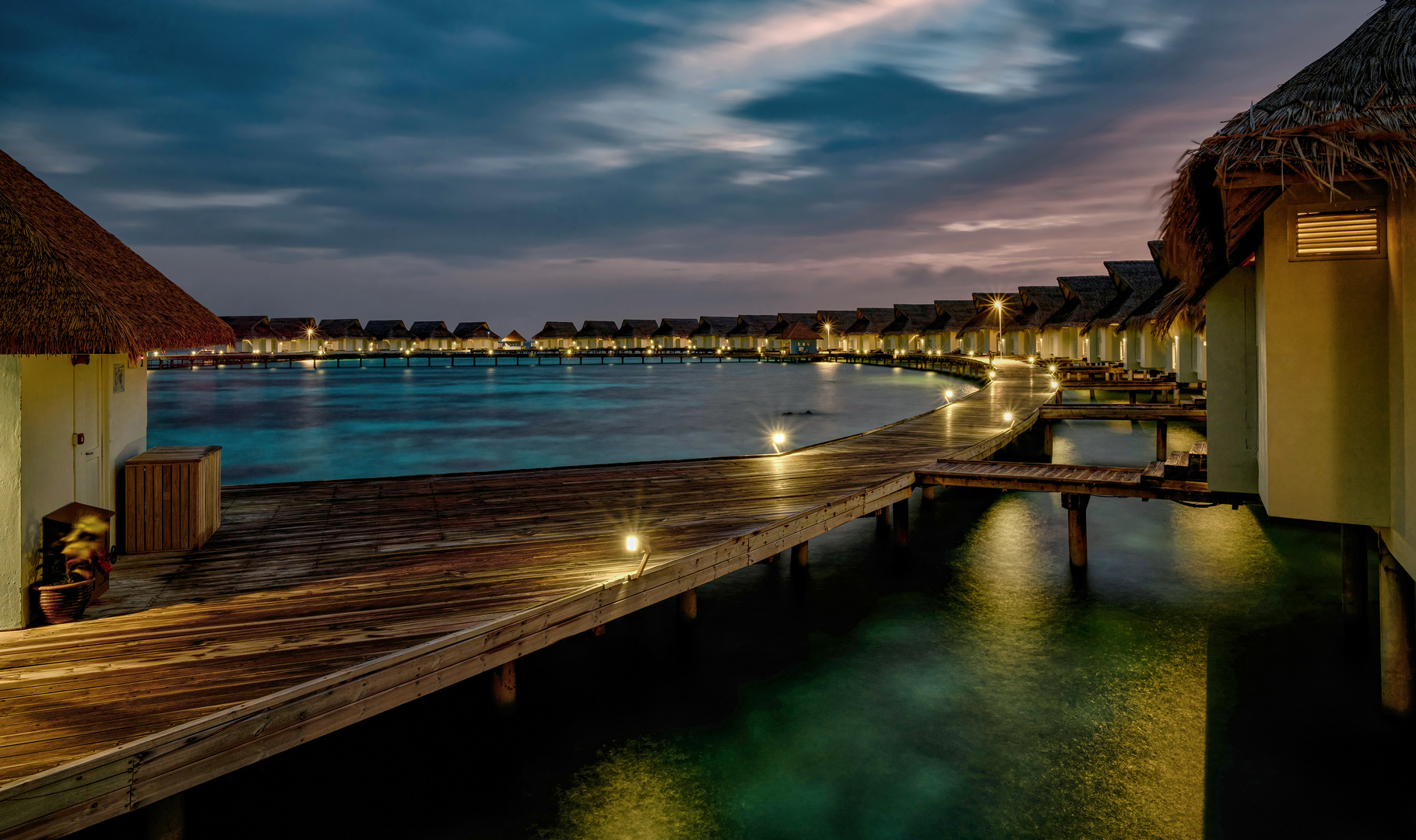 Evening at the resort