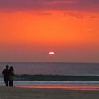 evening beach in winter