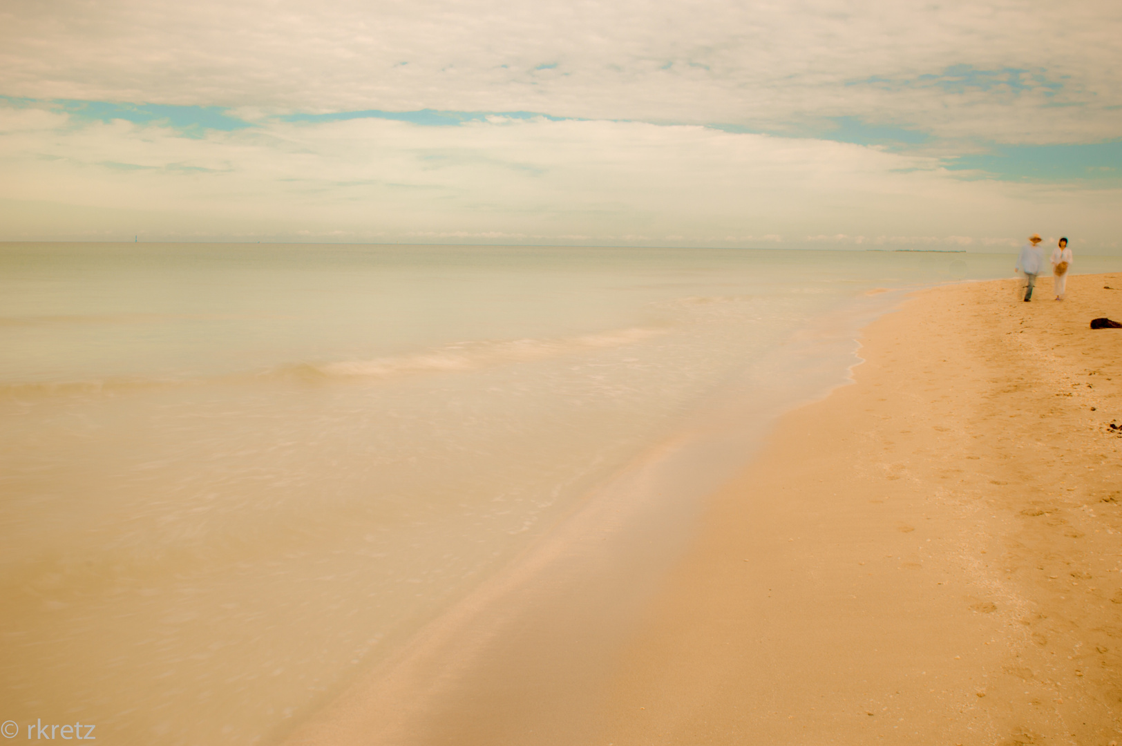 evening beach walk