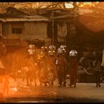 Evening in a slum in Mumbai