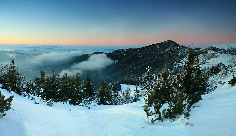 evening in the mountains