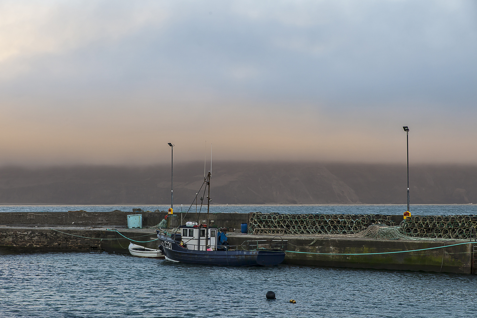 Evening light at Purteen pier