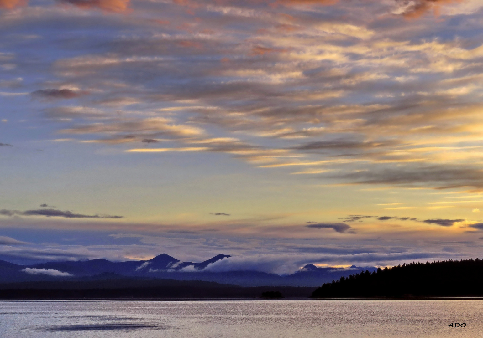 Evening over Vancouver Island