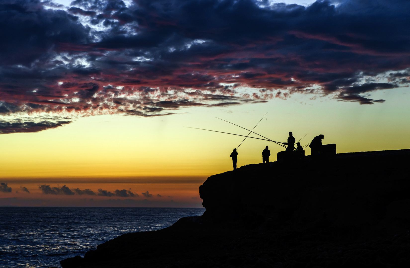 Evening. Portugal ocean coast