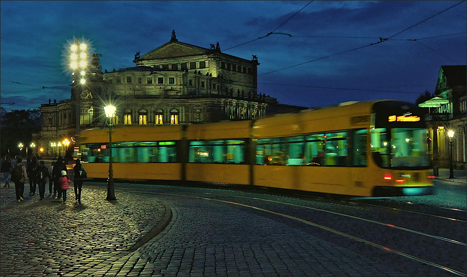 Evening ride through the city