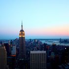 evening sky over the city