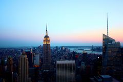 evening sky over the city