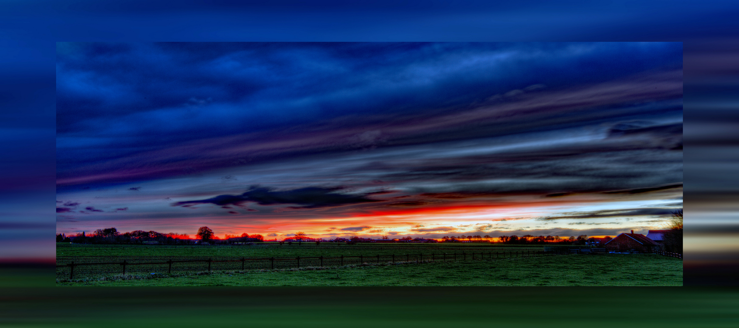 evening sky over the feelds of Hoxfeld