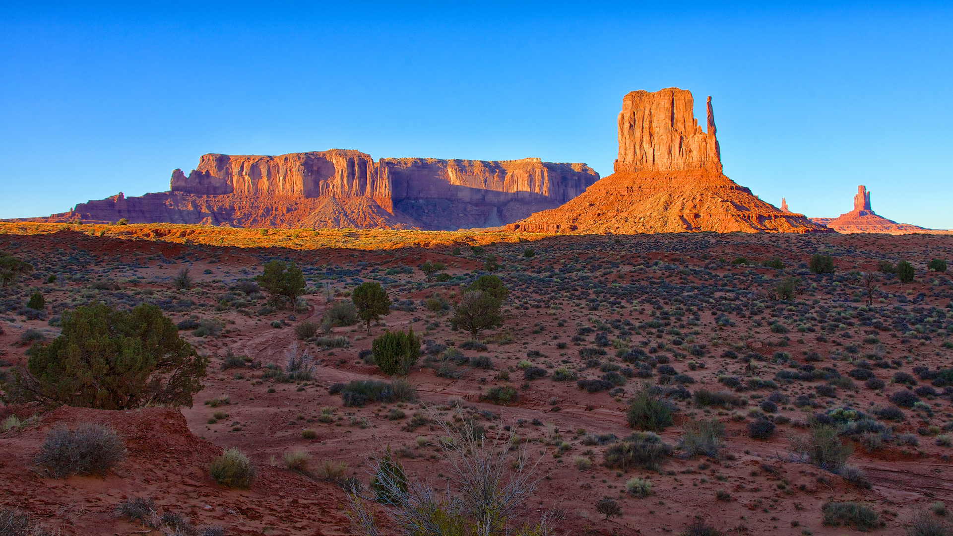 Evening view at Monument Valley