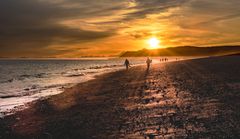 Evening walk am Homer Spit in Alaska