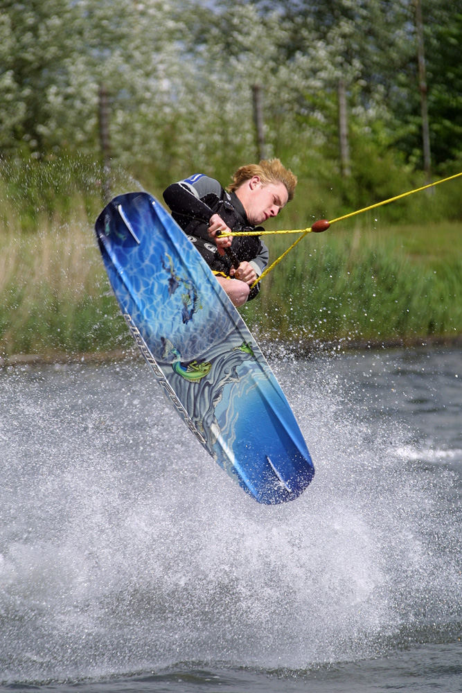 ewig muss ich hüpfen, damit alle mein Board von unten sehen können