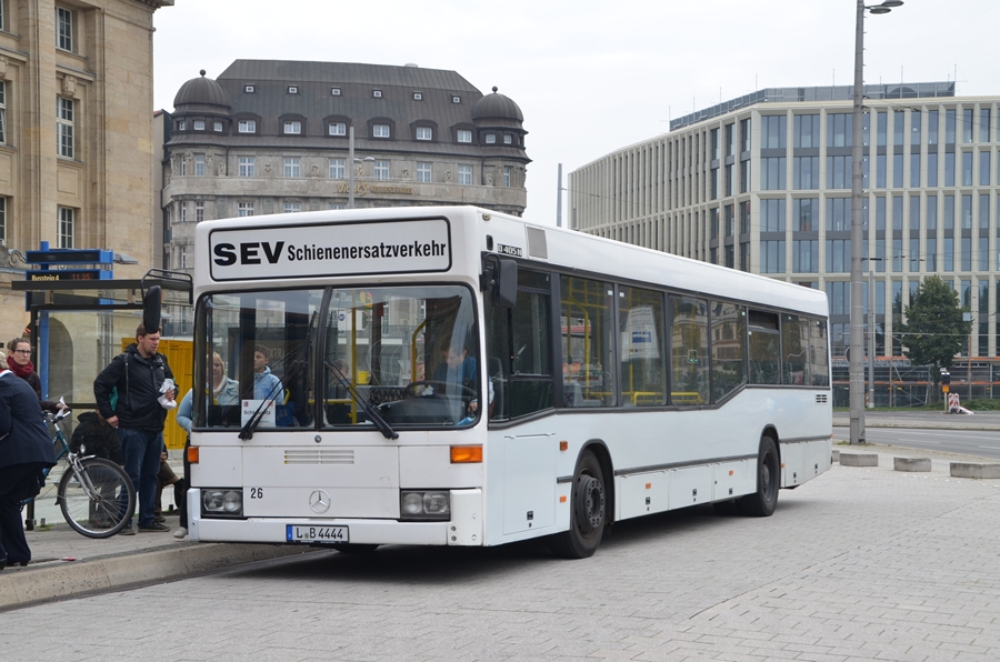 ex Berliner O405N als Ersatzverkehr in Leipzig Hbf