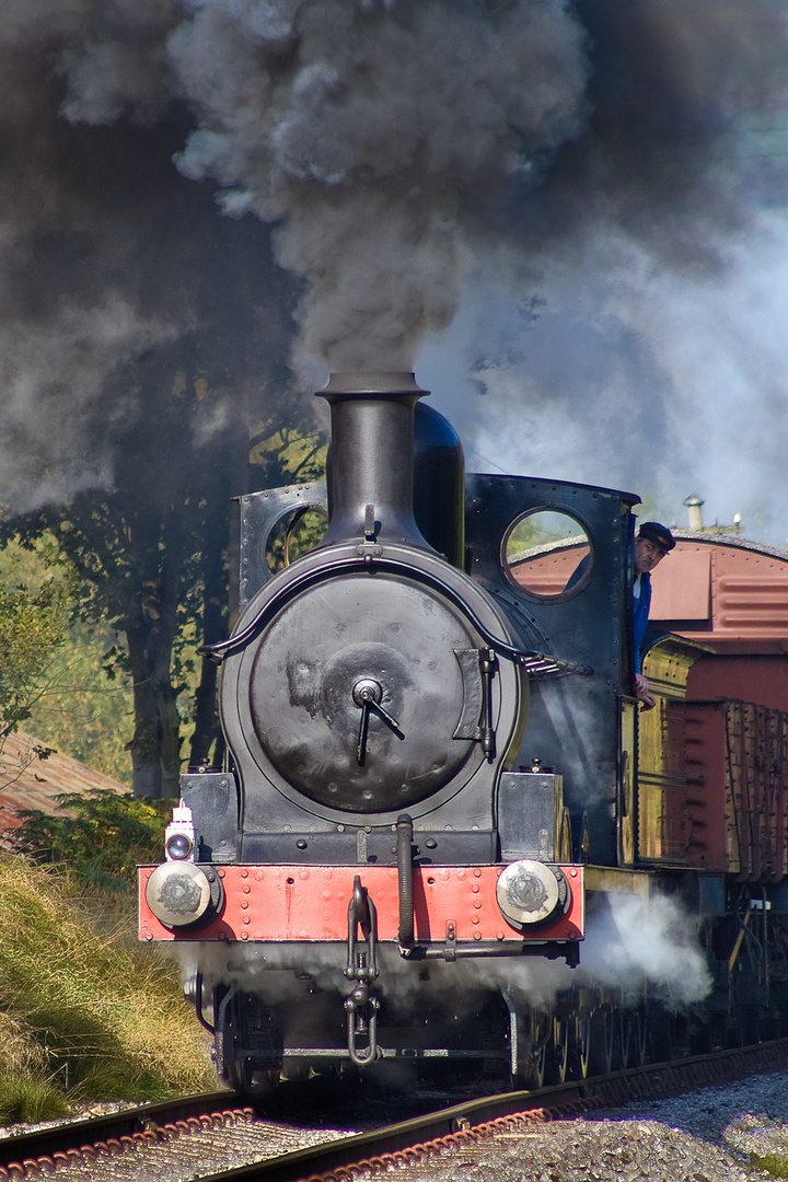 ex Lancashire and Yorkshire Railway engine on preserved line