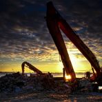 excavator in the sunlight