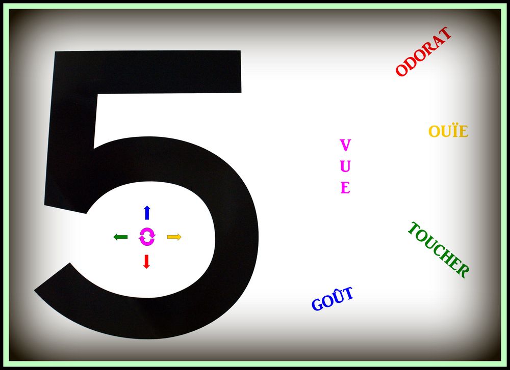 Exercice hebdomadaire : le chiffre 5 - Les cinq sens