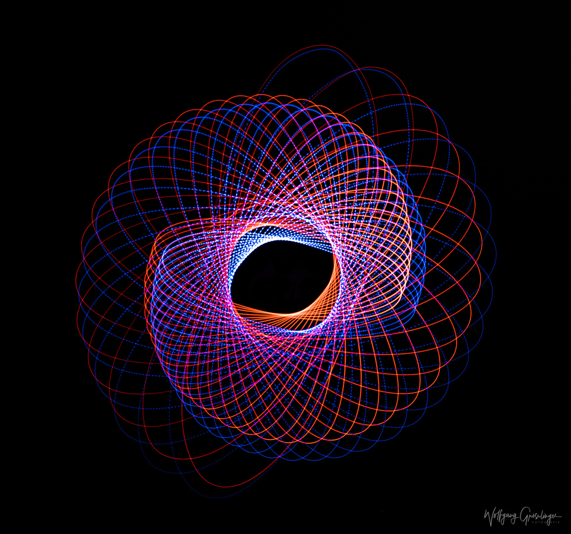 Experiment mit Physiogram Light Painting